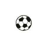 JKM Large Soccer Ball Applique Iron On