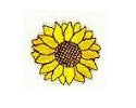 JKM Small Single Sunflower Applique (Iron On)