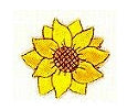 JKM Medium Single Sunflower Applique (Stick On)