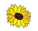 JKM Large Single Sunflower Applique (Iron On)