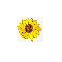 JKM Extra Large Single Sunflower Applique Stick On