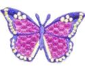 JKM Purple/Fuchsia Butterfly Applique (Stick On)