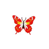 JKM Red Butterfly Applique Iron On