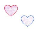 JKM Iridescent Heart with Trim Applique (Stick On)