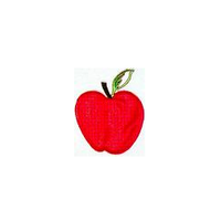 JKM Large Red Apple Applique Stick On 5120A