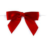 JKM Satin Bow With Twist Tie - 7/8"