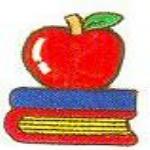 JKM Apple and Two Textbooks Applique (Iron On)