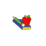 JKM Textbook & Apple and Pencil Applique Iron On