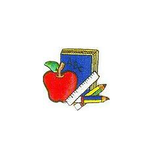 JKM Book & Apple and Supplies Applique Stick On