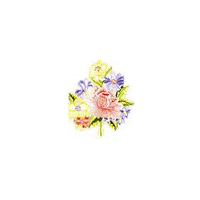 JKM Multi Floral Bouquet Applique Iron On