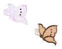 JKM Side View Butterfly Applique (Stick On)