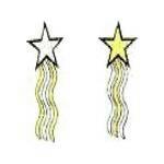 JKM Large Star with Streamers Applique (Iron On)