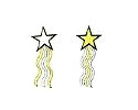 JKM Small Star with Streamers Applique (Stick On)
