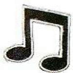 JKM Black Music Notes Applique (Iron On)