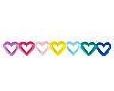JKM Multi Heart Straight Banner Applique (Iron On)