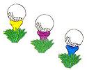 JKM White Golf Ball on Tee Applique (Iron On)