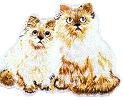 JKM Medium Two Cats Sitting Applique (Stick On)