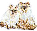 JKM Small Two Cats Sitting Applique (Stick On)