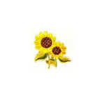 JKM 2 Sunflowers Applique Stick On