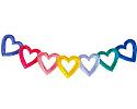 JKM Multi Heart Curved Banner Applique (Stick On)