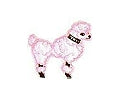 JKM Small Pink Poodle Applique (Iron On)