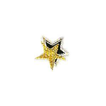 JKM Black and Gold Small Stars Applique Stick On