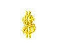 JKM Small Gold Dollar Sign Applique (Stick On)