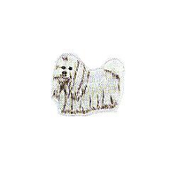 JKM Long Haired Dog Applique Stick On
