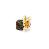 JKM Small Dog with Golden Face Applique Iron On
