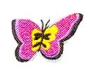 JKM Purple/Yellow Butterfly Applique (Stick On)