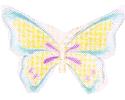 JKM Aqua Yellow Pink Pastel Butterfly Applique Iron On