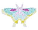 JKM Aqua Pastel Multi Butterfly Applique (Iron On)