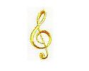 JKM Medium Gold Treble Cleff Applique (Iron On)