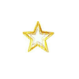 JKM Large Gold/Silver Star with Open Center Applique Stick On
