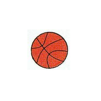 JKM Large Basketball Applique Stick On