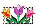 JKM Large Tulips Applique (Iron On)