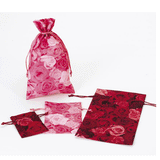 JKM Satin Rose Print Gift Bag