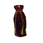 JKM Velvet Wine Bag with Cord Tassels