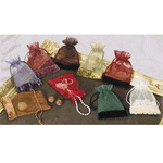 JKM Sequined Velvet Trimmed Bags