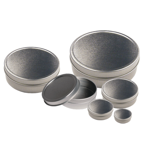 JKM Flat Tin Cans with Lid