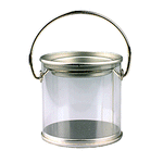 JKM Clear Paint Cans with Tin Lid & Metal Handle