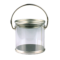 JKM Clear Paint Cans with Tin Lid & Metal Handle