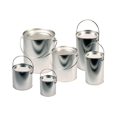 JKM Tin Paint Cans with Tin Lid & Metal Handle