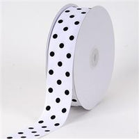 JKM Aspirin Polka Dot Grosgrain Ribbon - 1 1/2"