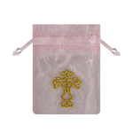 JKM Sheer Bags with Embroidered Cross