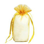 JKM Organza Square Gusset Bag with Drawstring - 8" x 10" x 4"