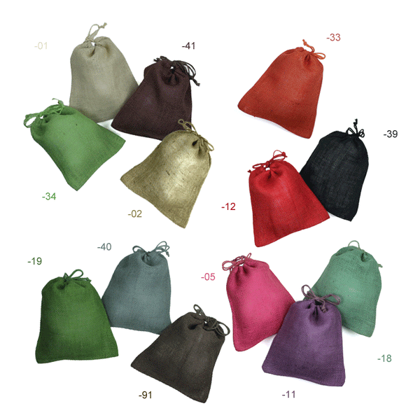 JKM Large Rounded Jute Bags with Drawstring