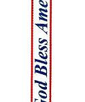 JKM God Bless America Grosgrain Ribbon - 5/8" Width