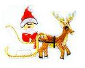 JKM Large Sled with Santa and Reindeer Applique (Stick On)