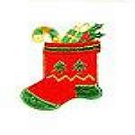 JKM Medium Red Stocking Applique (Stick On)